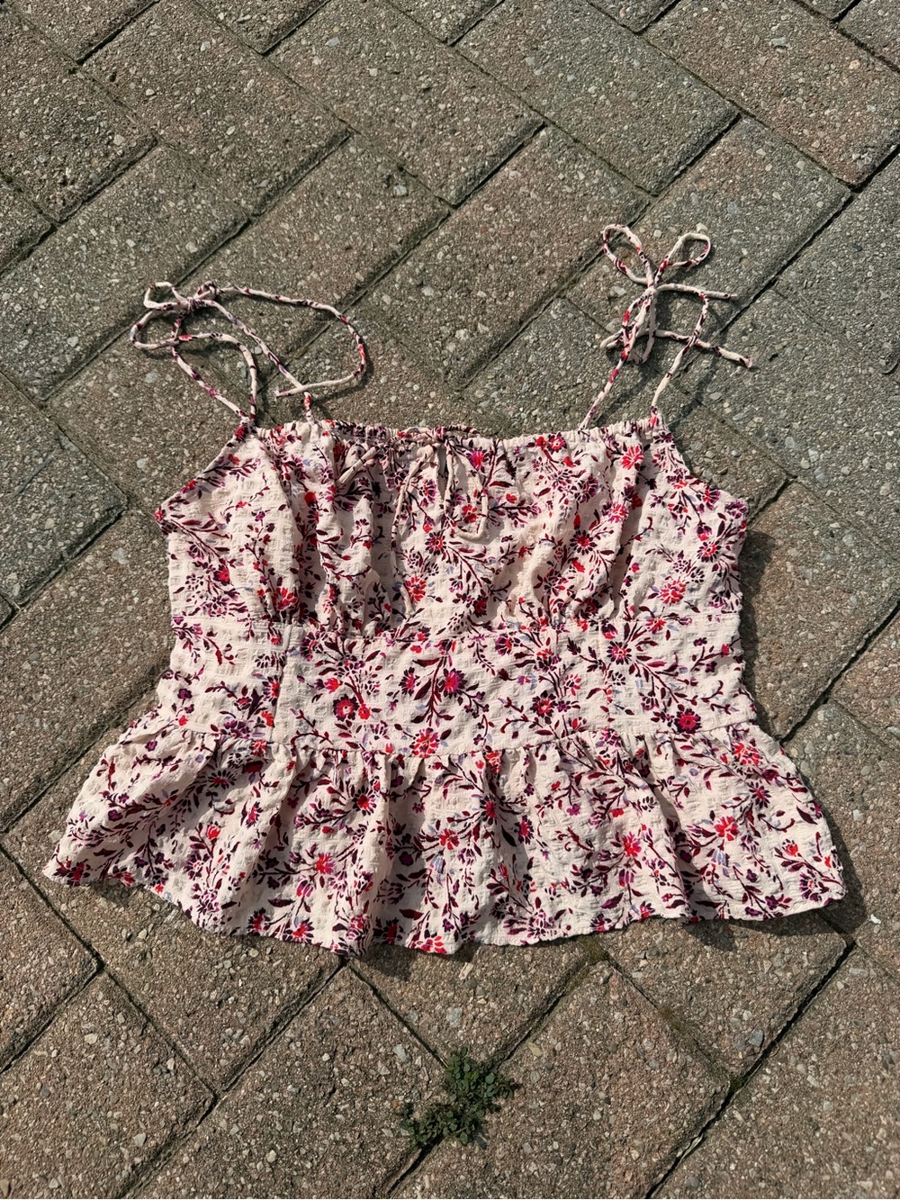 American Eagle Peplum Tank Top Size M